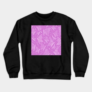 Paisley butterflies pink-white Crewneck Sweatshirt